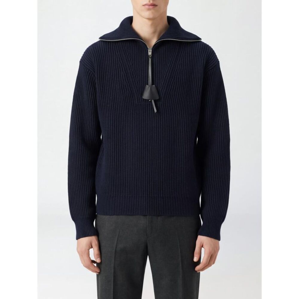 Celine Men Celine Wool And Cashmere Half-Zip Jumper With Sailor Collar